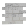 Calacatta White Marble Mosaic Polished 2"×4" Brick