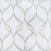 Carrara White & Thassos White Waterjet Mosaic Soft Ribbons