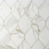 Thassos & Calacatta Waterjet Mosaic Dewdrop 