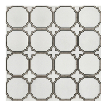 Thassos White & Athens Gray Waterjet Mosaic Patterned 