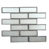 Silvert Glass Mosaic with Silver Trim 2”x6”