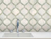 Oriental White And Antique Mirror Mosaic Lantern 