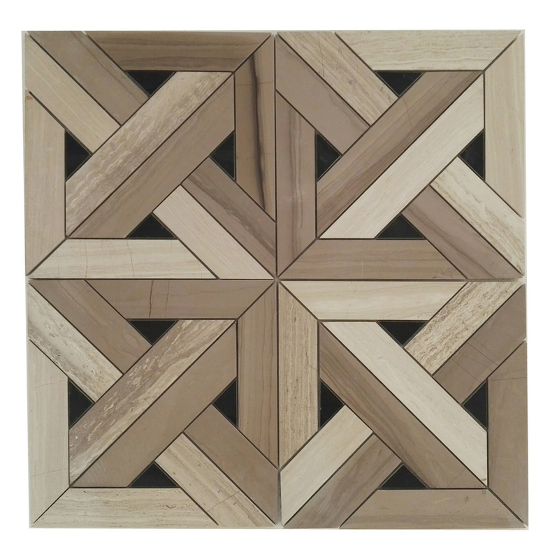 Tile Marble Mosaic 12"×12" Arrow Weave 