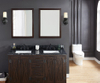 61-in Thunder Black Granite Double Sink Bathroom Vanity Top