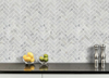  Calacatta White Honed Mosaic 1"x 3" Herringbone