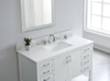 49-in Meridian White Engineered Marble Single Sink Bathroom Vanity Top ( Meridian White)