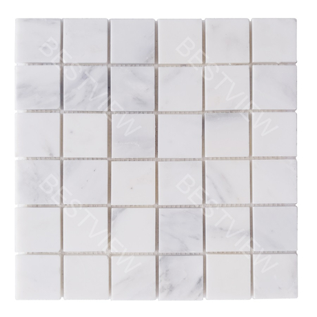 Oriental White Marble Mosaic Polished 2"×2 " 