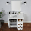 Arthur 36-in Vanity Combo Dove White with Snow White Quartz Top