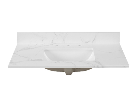 49-in Calacatta Engineered Marble Single Sink Bathroom Vanity Top