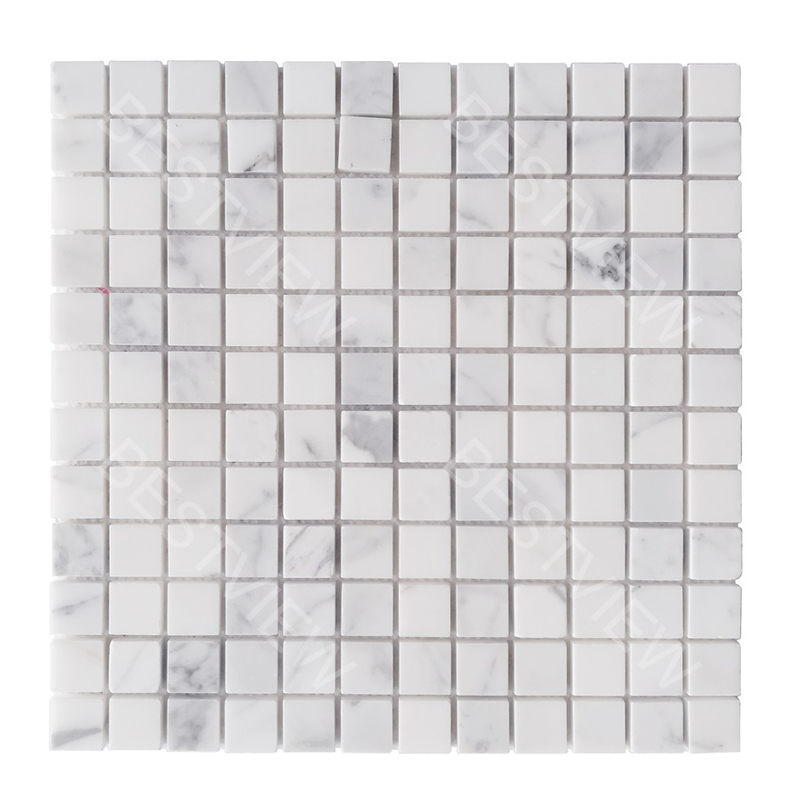  Oriental White Marble Mosaic Polished 1"×1" 