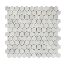 Oriental White Mosaic Polished 1" Hexagon