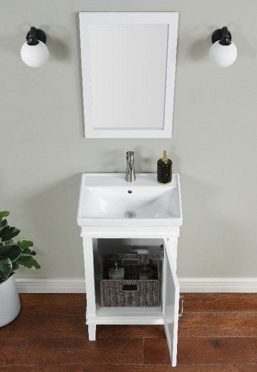 Oneida 20-in Vanity Combo Dove White with 20" Porcelain Top