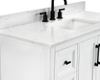 Smyma 36-in Vanity Combo Dove White with Carrara White Engineered Stone Top