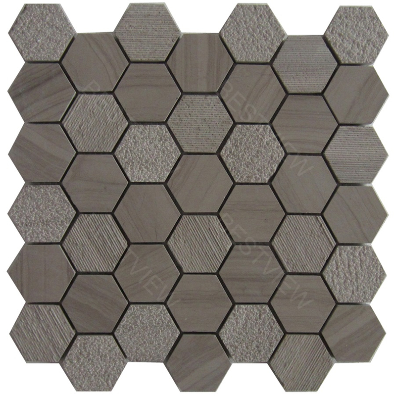 Athena Trinity Marble Mosaic Hexagon