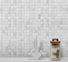 Oriental White Marble Mosaic Polished 1"×1" 