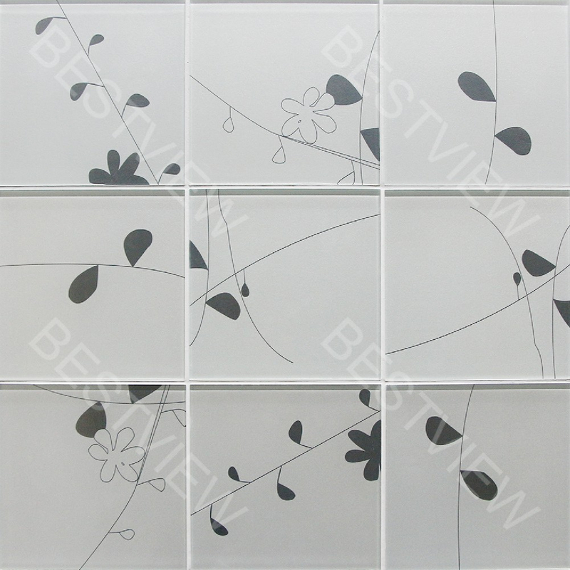 WHITE ELECTROPLATING GLASS TILE 000737