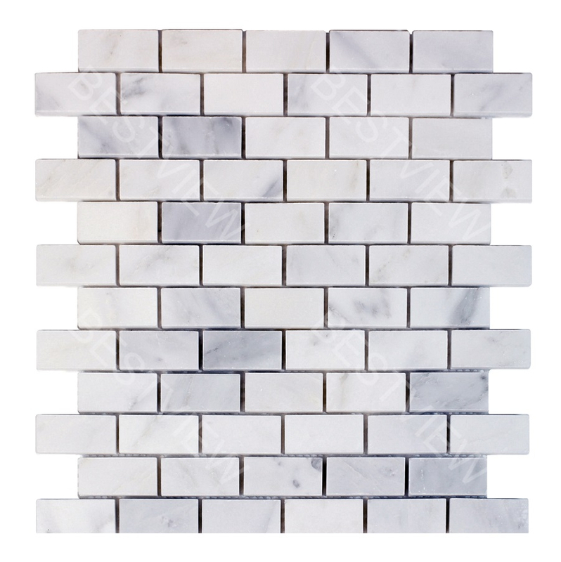 Oriental White Marble Mosaic Polished 1"×2 "