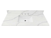 49-in Statuario White Quartz Single Sink Bathroom Vanity Top
