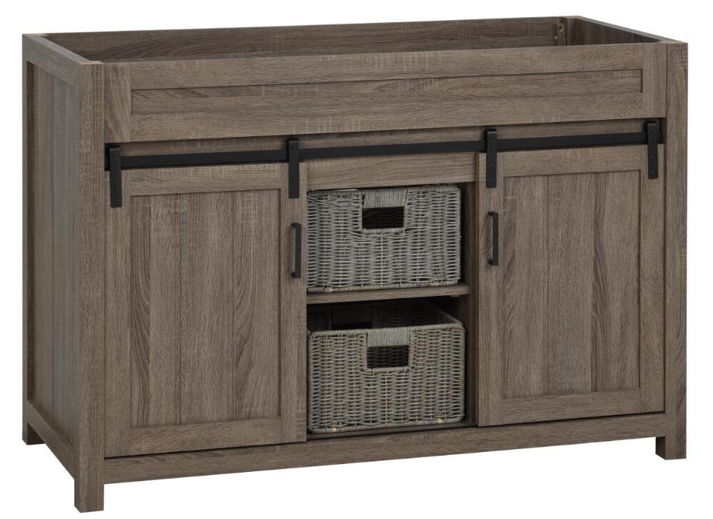 Farm Barn 48-in Bath Vanity Cabinet Only in Antique Brown