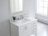 31-in Meridian White Engineered Marble Single Sink Bathroom Vanity Top ( Meridian White)
