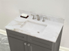 37-in Arabescato Marble Single Sink Bathroom Vanity Top ( Jazz White)