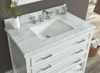 Manhattan 36-in Dove White Single Sink Bathroom Vanity with Carrara White Natural Marble Top- V1.0®