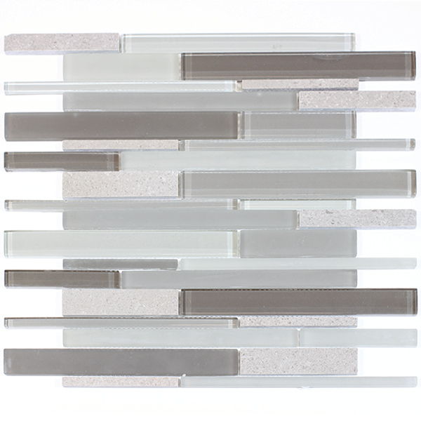 Clayton - Marble & Glass Mosaic Random Strip