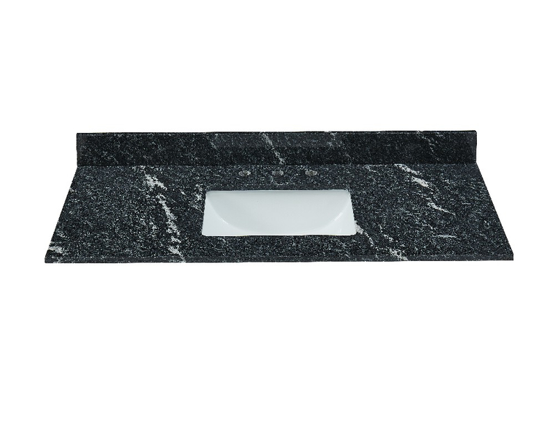 43-in Thunder Black Granite Single Sink Bathroom Vanity Top
