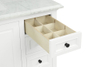 Icon 48-in Vanity Combo in Dove White with 1in Thichness Authentic Italian Carrara Marble Top - PlusV2.0