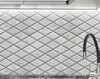 Carrara White Marble Mosaic Diamond Beveled