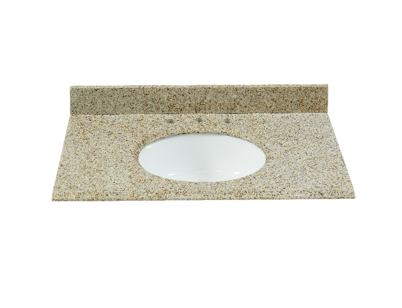 31-in Desert Gold Granite Single Sink Bathroom Vanity Top