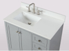 Coltrane 36-in Vanity Combo in Light Gray with 1in Thichness Authentic Italian Carrara Marble Top - V1.0