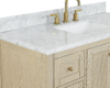 Salem 60-in Vanity Combo InNautre Wooden with Bianco Carrara Marble Top